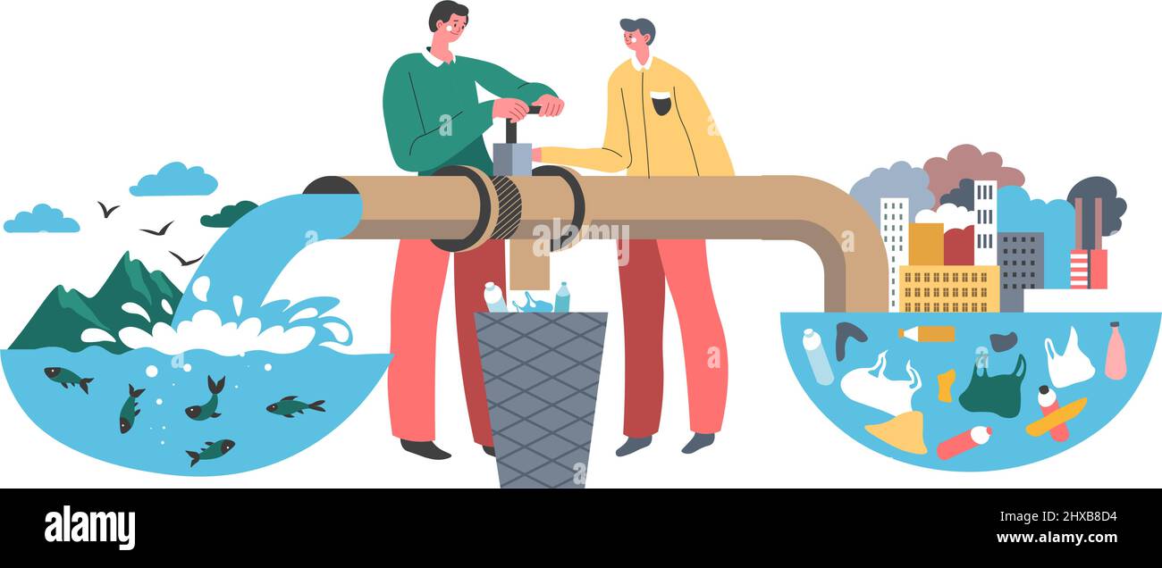 Purification an filtration of water, recycling Stock Vector Image & Art