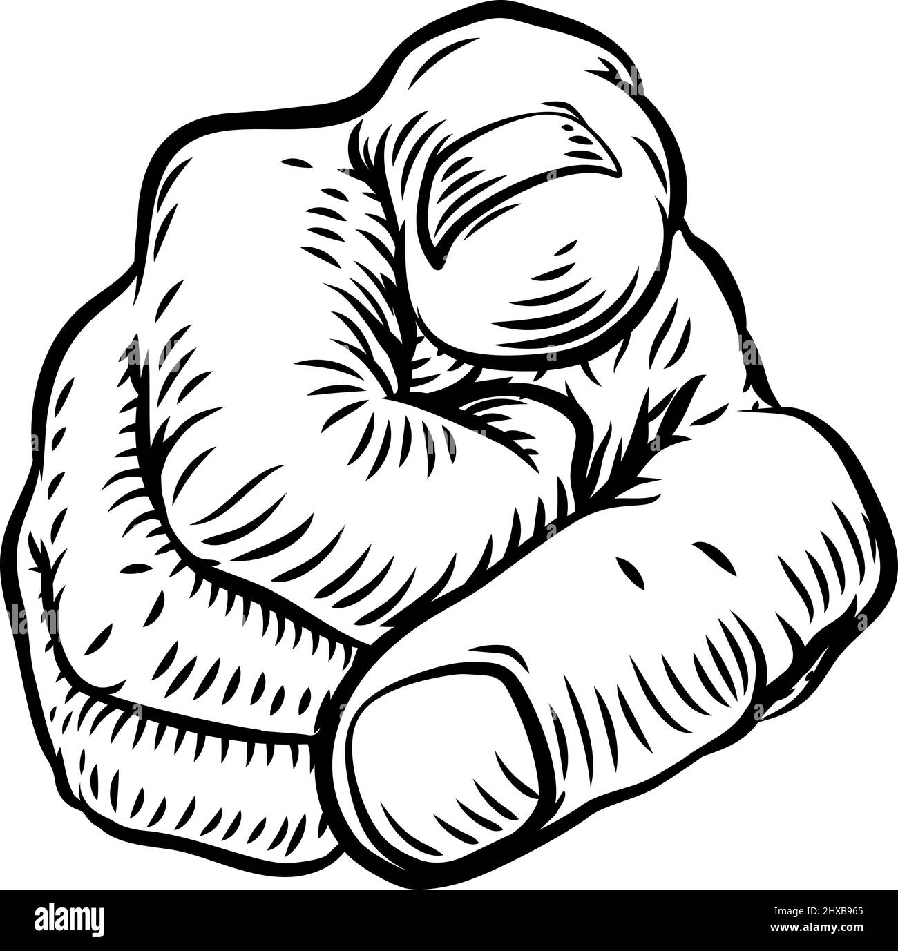 Hand Pointing Finger At You Vintage Woodcut Style Stock Vector