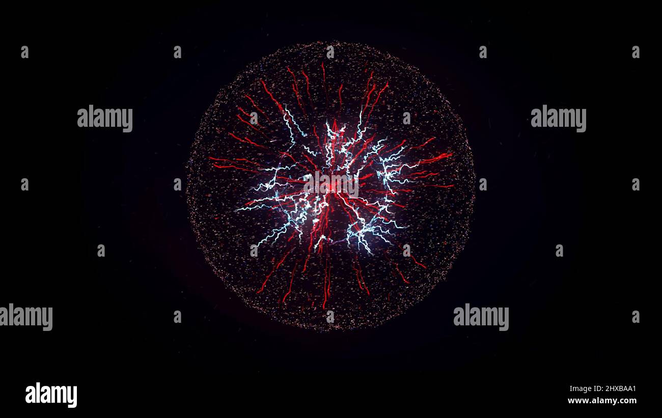 Abstract colorful explosion of neon nucleus isolated on black background. Animation. Amazing 3d impulse spreading into the sides surrounded by small Stock Photo - Alamy Abstract colorful explosion of neon nucleus isolated on black background. Animation. Amazing 3d impulse spreading into the sides surrounded by small Stock Photo - Alamy