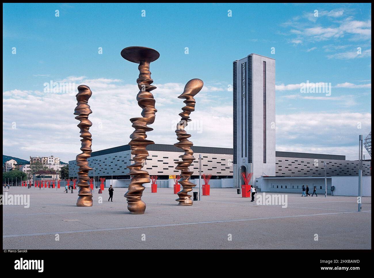 Torino, Italy - January 2006: Tony Cragg's sculpture 'Points of View' in the Olympic square in Turin Stock Photo