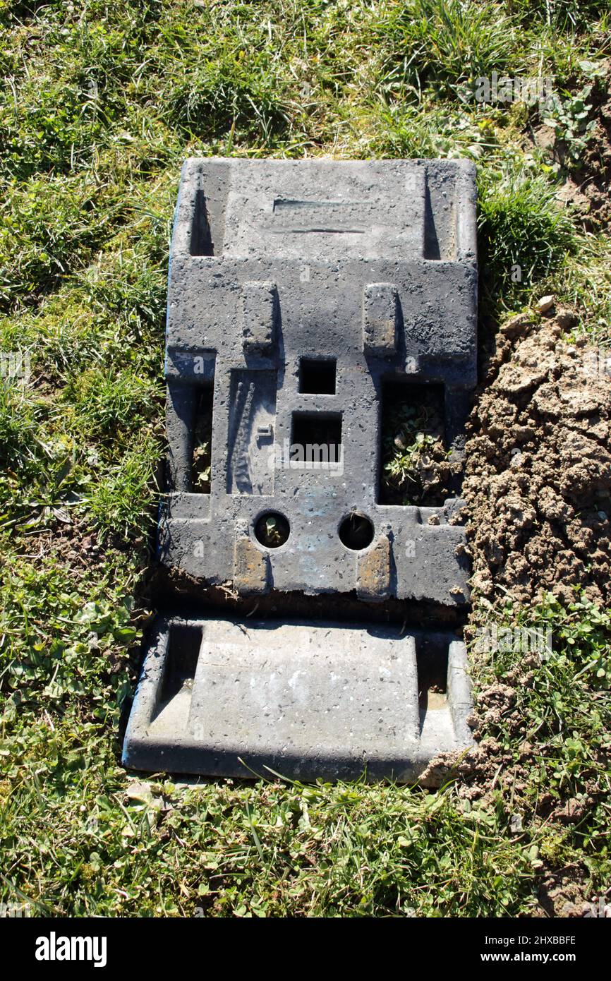 Plastic beacon base broke after being overloaded and sank into the ...