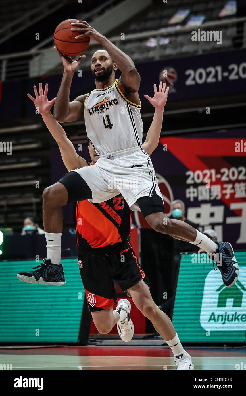 Shenyang. 11th Mar, 2022. Kyle Fogg of Liaoning Flying Leopards competes  during the 33rd round match between Liaoning Flying Leopards and Jiangsu  Dragons at the 2021-2022 season of the Chinese Basketball Association (