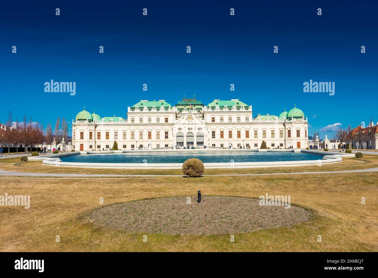 VIENNA, AUSTRIA, 19 FEBRUARY 2022: The upper Belvedere palace Stock ...
