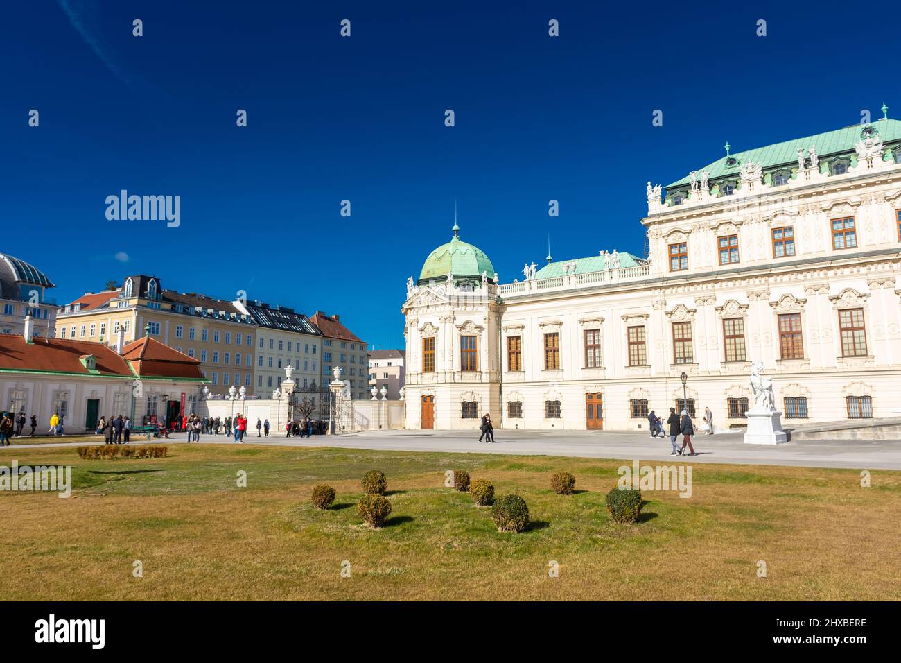 VIENNA, AUSTRIA, 19 FEBRUARY 2022: The upper Belvedere palace Stock ...