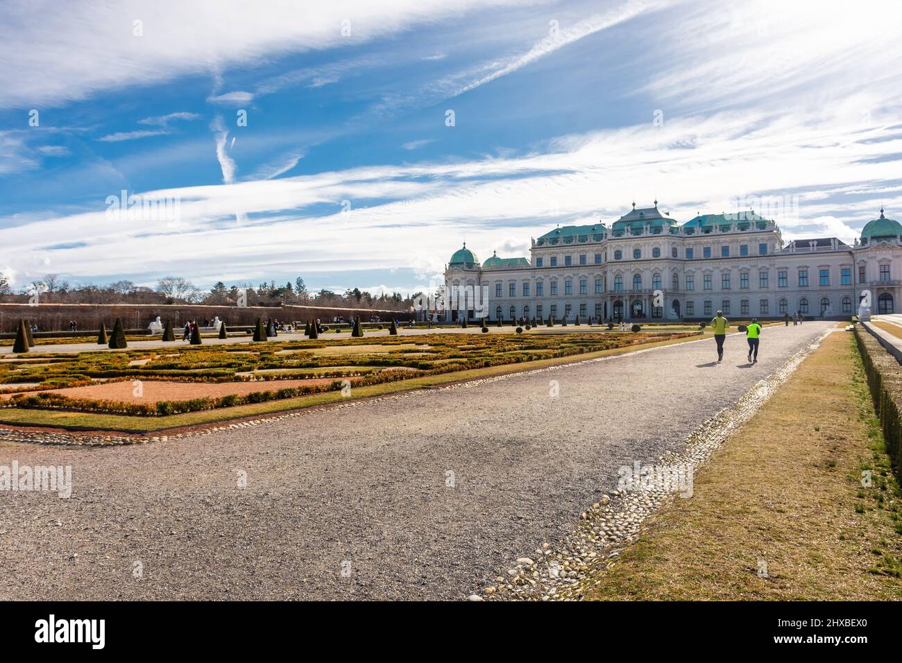 VIENNA, AUSTRIA, 19 FEBRUARY 2022: The upper Belvedere palace Stock ...