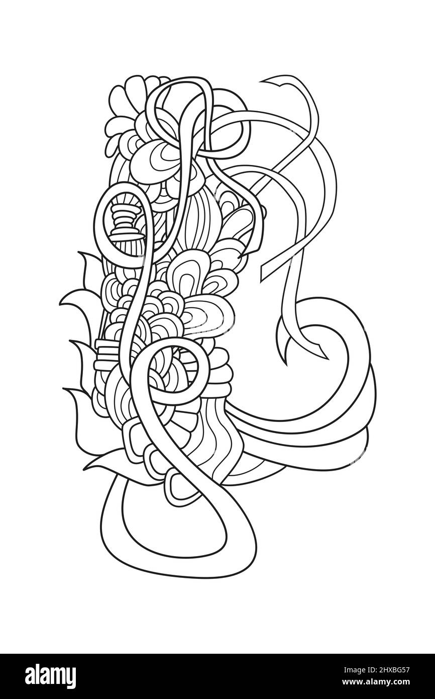 Wave Doodle Line Pattern Doodle pattern with doodle waves and lines Stock Vector Image & Art - Alamy