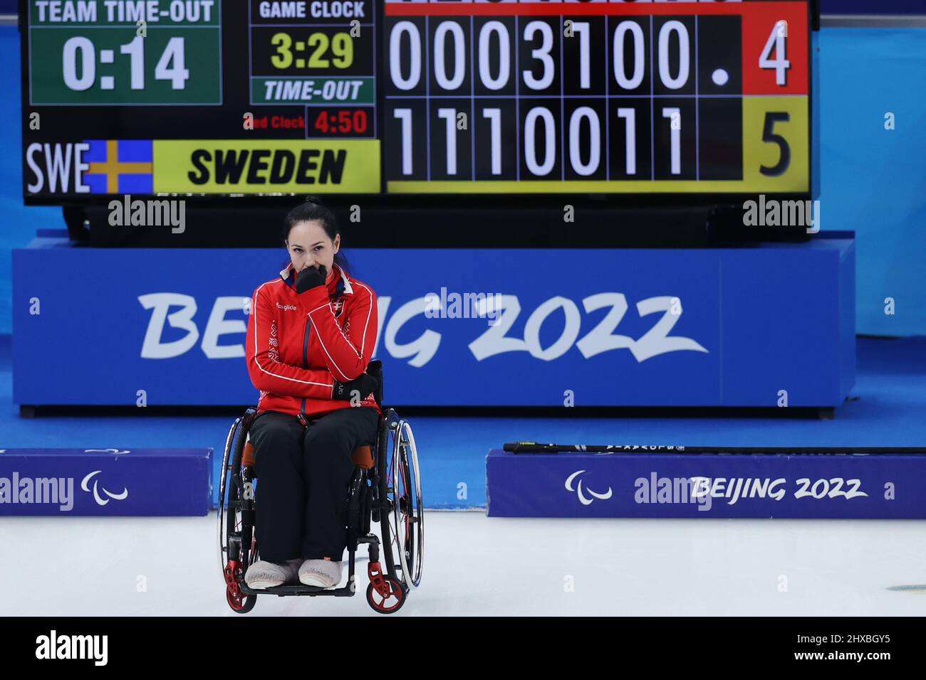Beijing, China. 11th Mar, 2022. Monika Kunkelova of Slovakia reacts