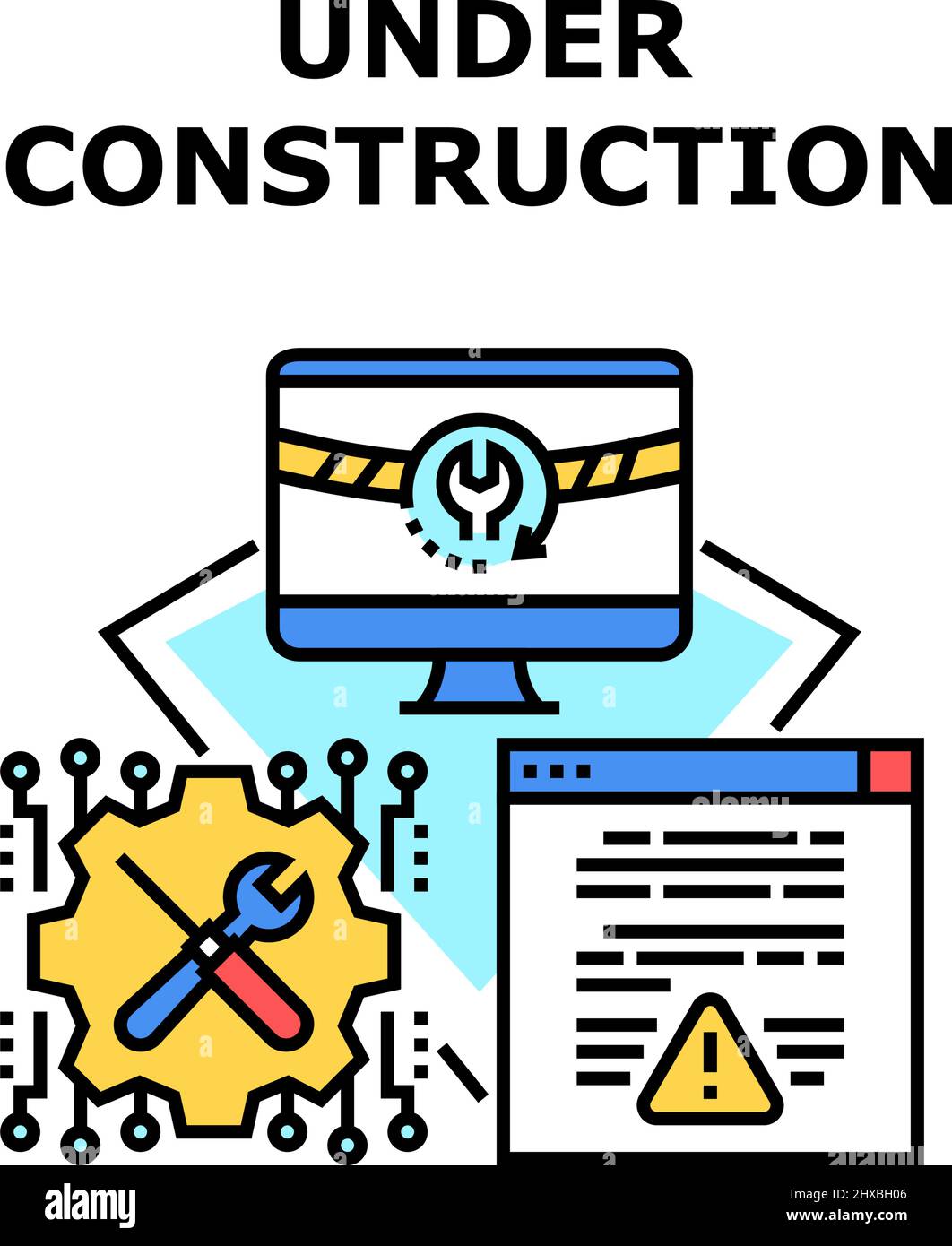 Under Construction Vector Concept Illustration Stock Vector Image & Art ...