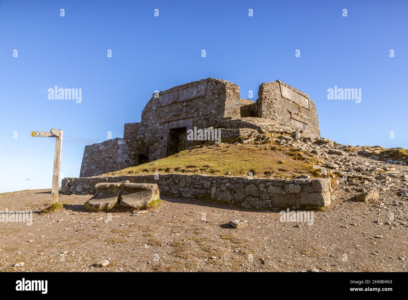 Jubilee Tower on Moel Famau in the Clwydian Range, North Wales Stock Photo
