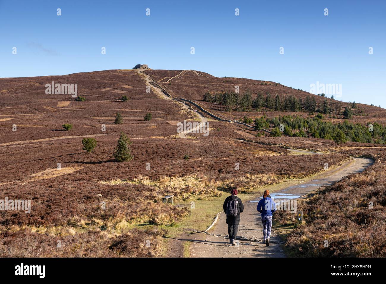 Jubilee Tower on Moel Famau in the Clwydian Range, North Wales Stock Photo