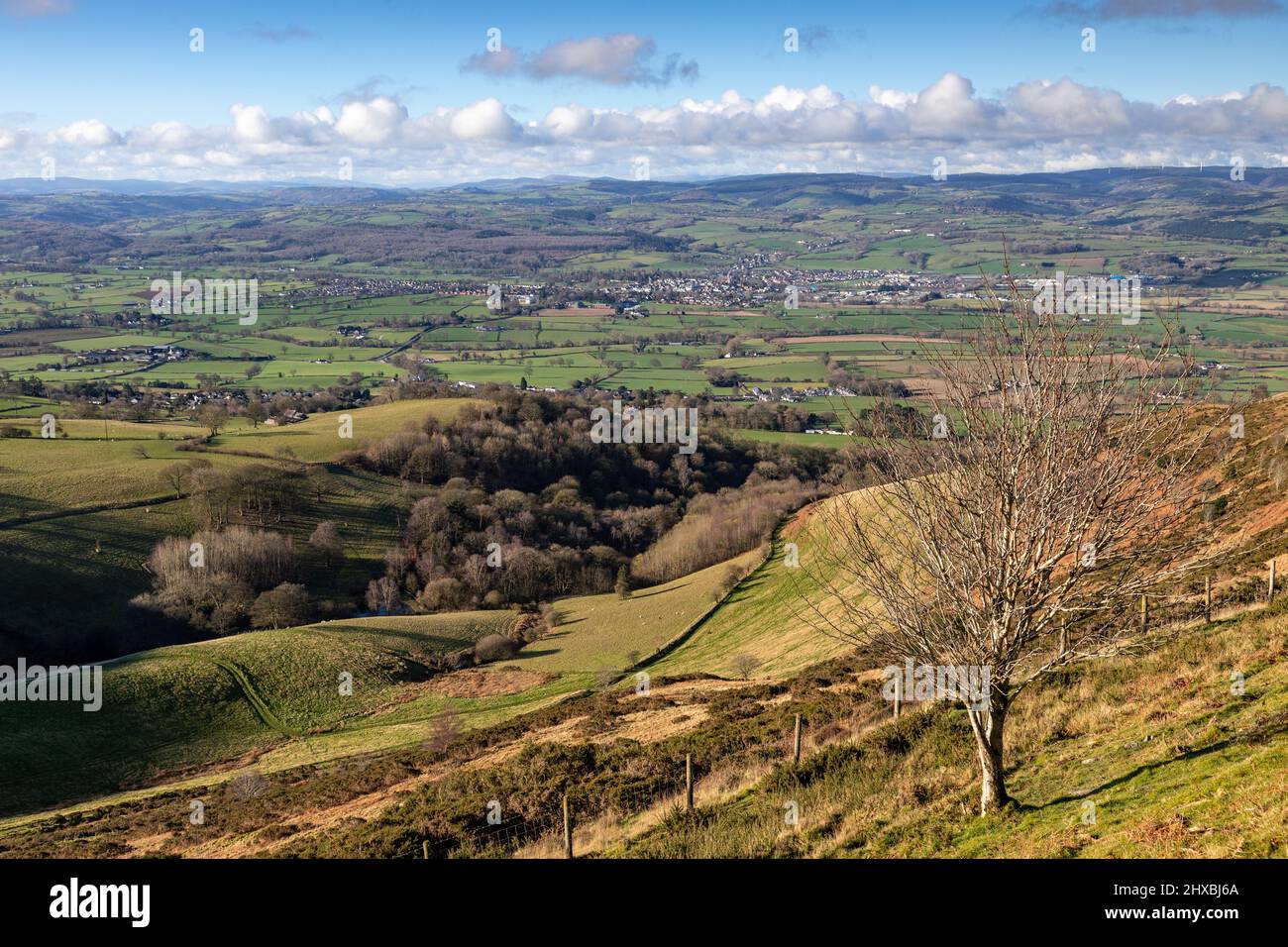 The market town of Ruthin in the Vale of Clwyd, North Wales Stock Photo