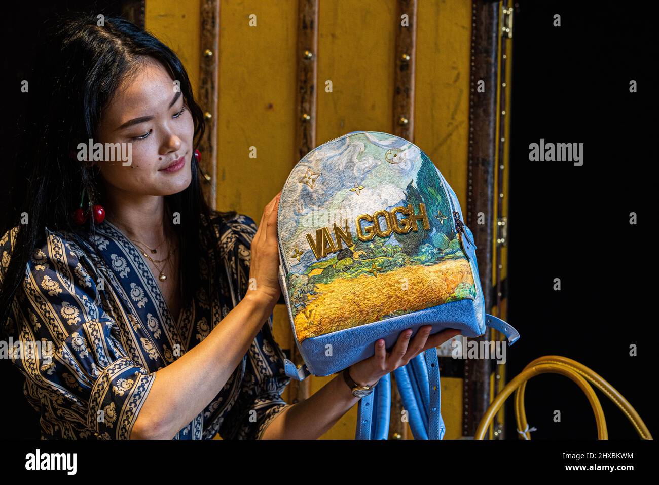 Louis Vuitton Palm Springs Backpack Limited Edition Jeff Koons Van Gogh  Print Ca at 1stDibs