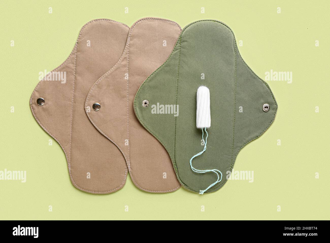 Reusable Menstrual Pads And Tampon On Green Background Stock Photo Alamy Reusable Menstrual Pads And Tampon On Green Background Stock Photo Alamy
