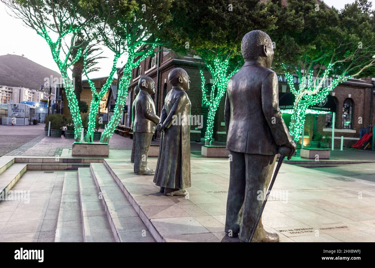 The four Bronze Sculptures of the Nobel Peace Prize Winners in Nobel