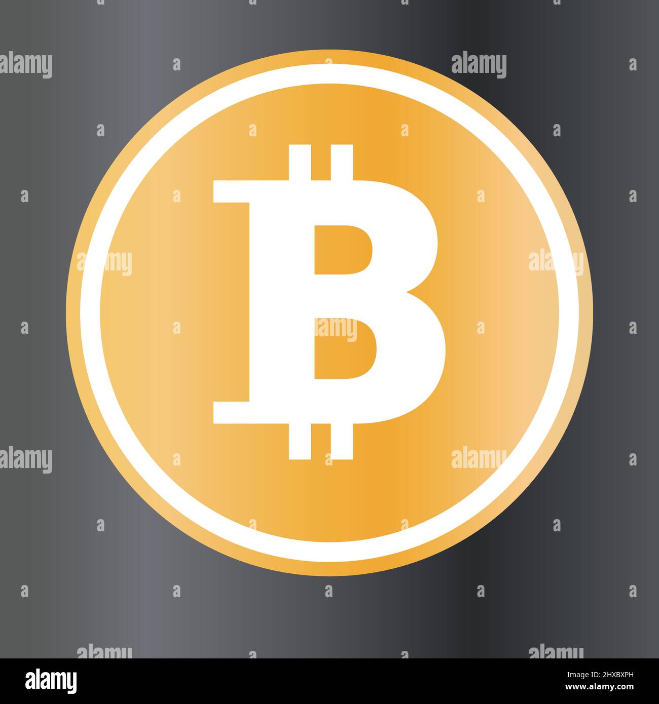 Golden Bitcoin. The most famous crypto asset. Editable vector Stock Vector  Image & Art - Alamy