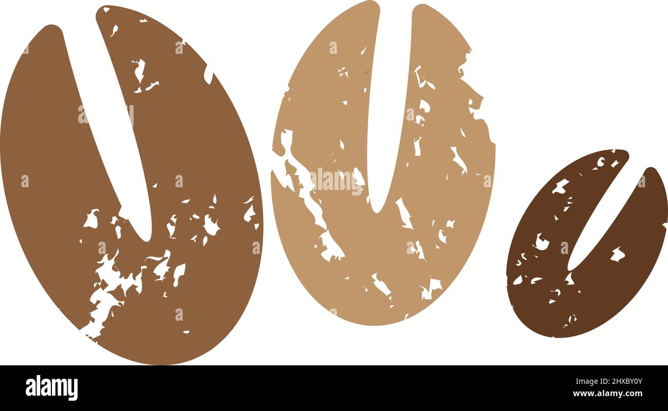Clip art of blurred coffee bean. Editable vector. Stock Vector