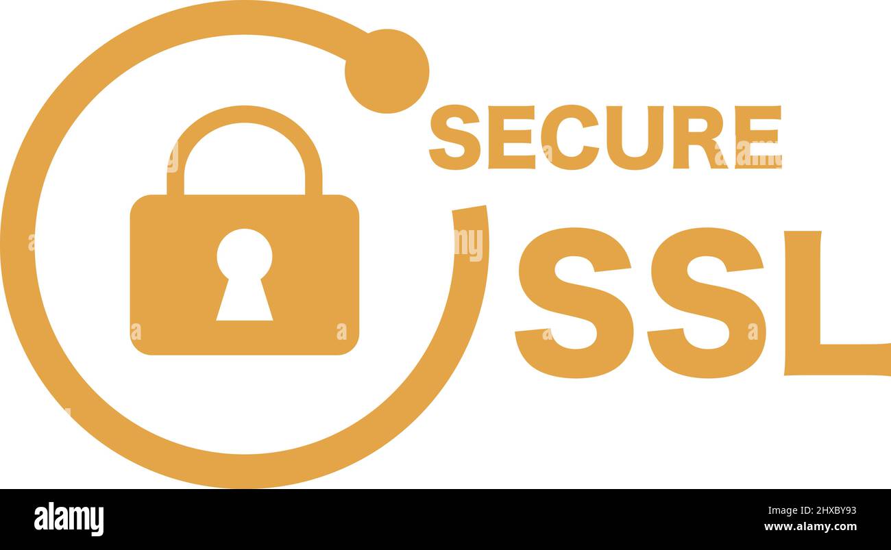 SSL is an important technology that supports the Web. It conveys security with simple vectors. Editable vector. Stock Vector