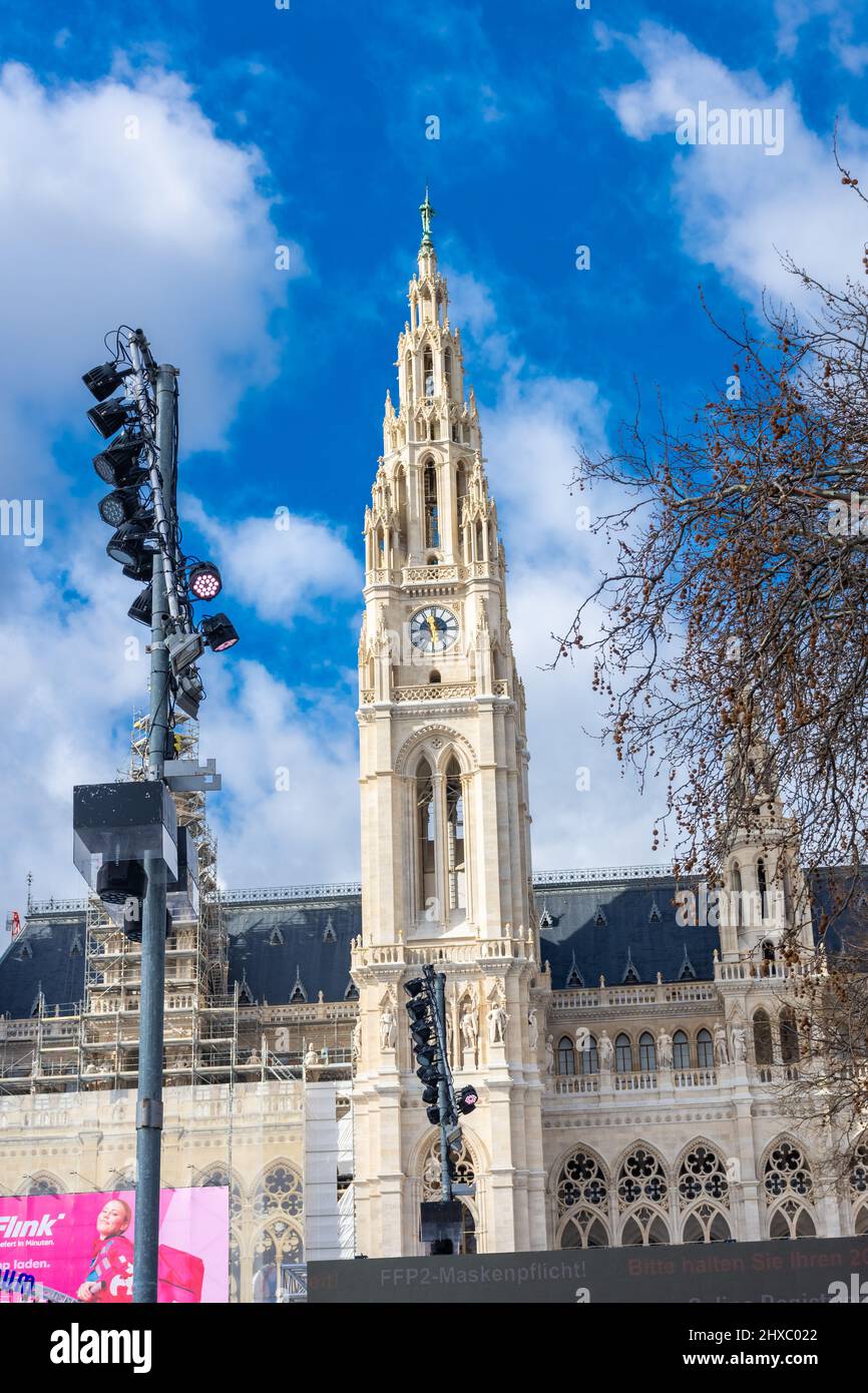 VIENNA, AUSTRIA, 19 FEBRUARY 2022: Rathaus town hall Stock Photo - Alamy