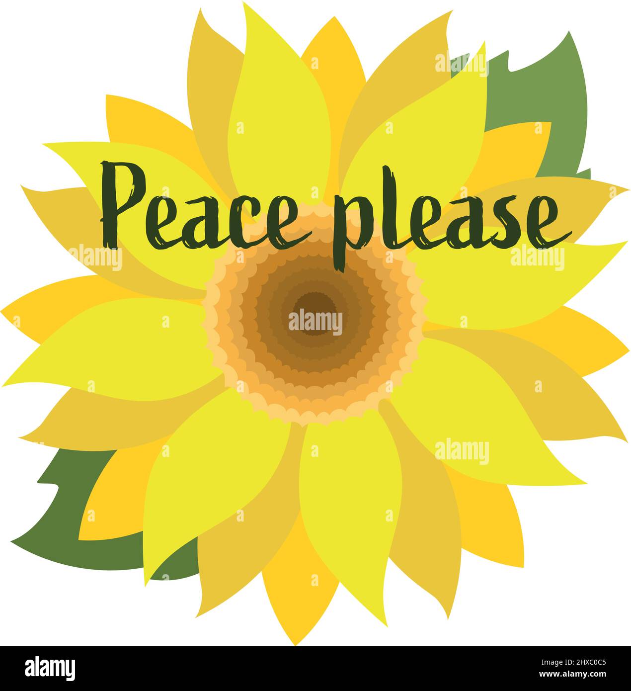 Peace please sunflower symbol Stock Vector Image & Art Alamy