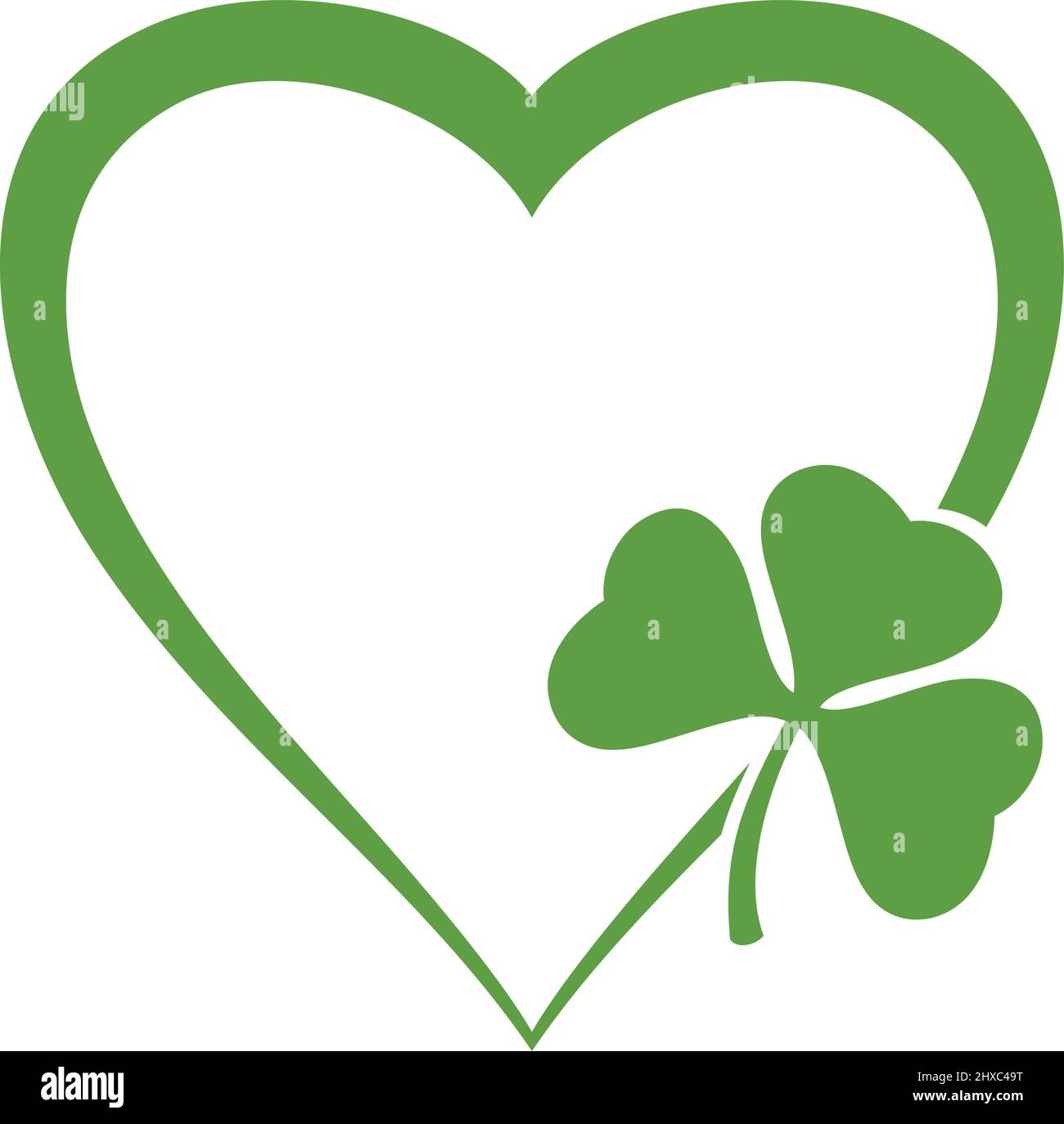 Clover heart. Shamrock icon. St Patrick's Day design Stock Vector Image &  Art - Alamy