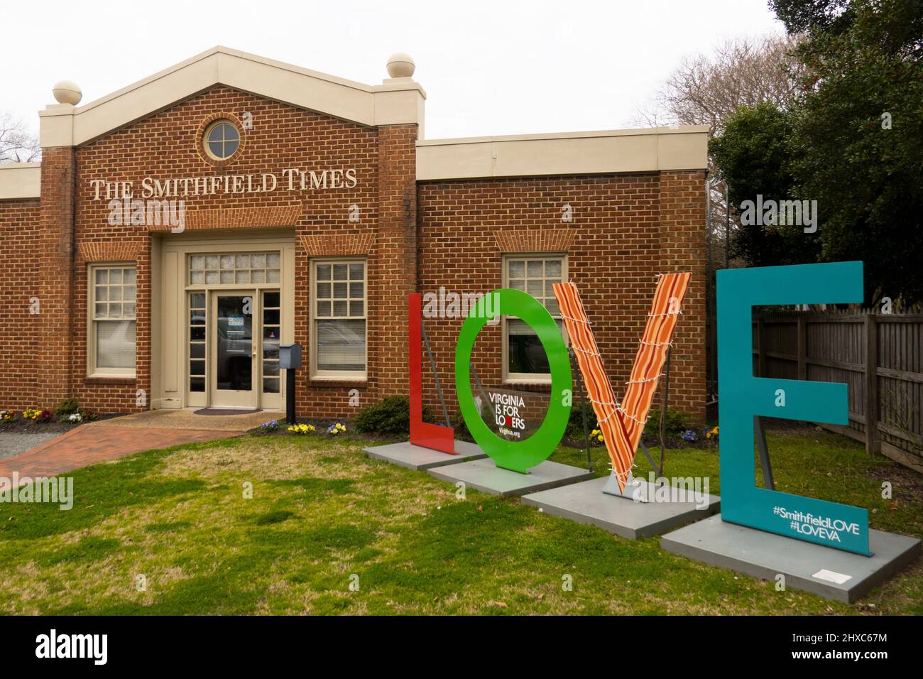 Smithfield Times newspaper building in Smithfield Virginia Stock Photo