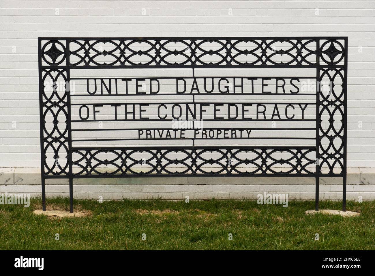 United Daughters of the Confederacy sign in Richmond Virginia Stock Photo
