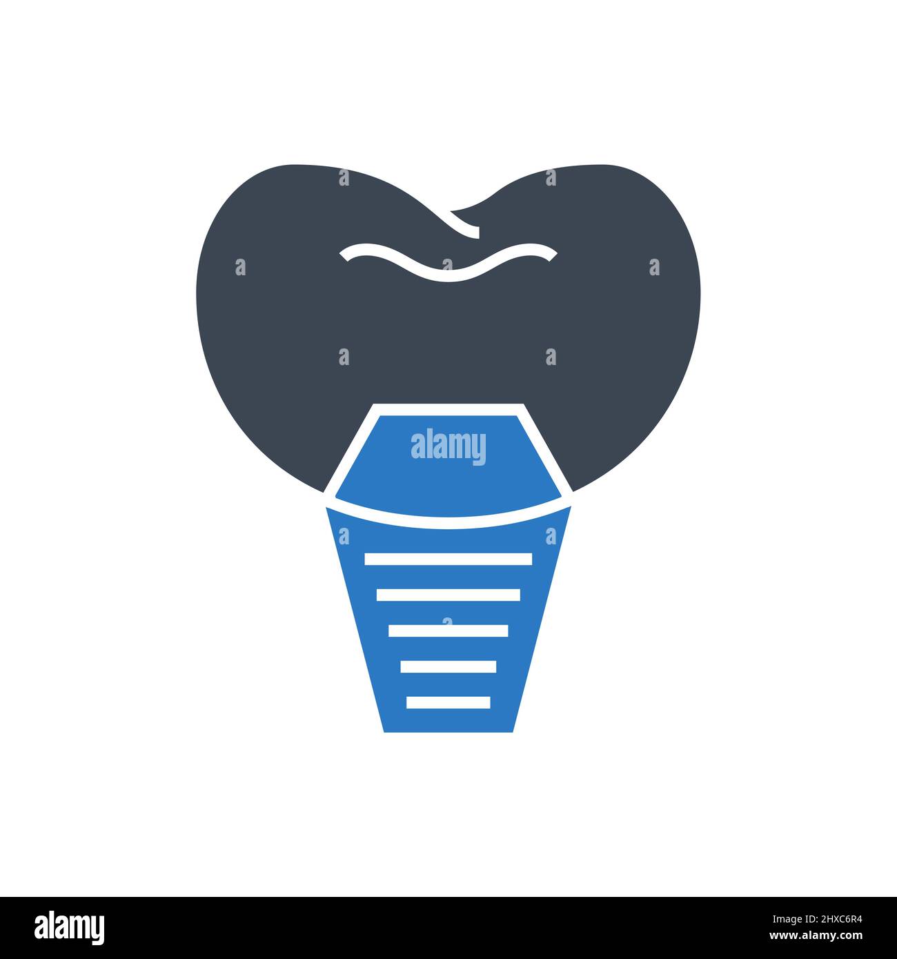 Implants Dentistry Glyph Icon Stock Vector