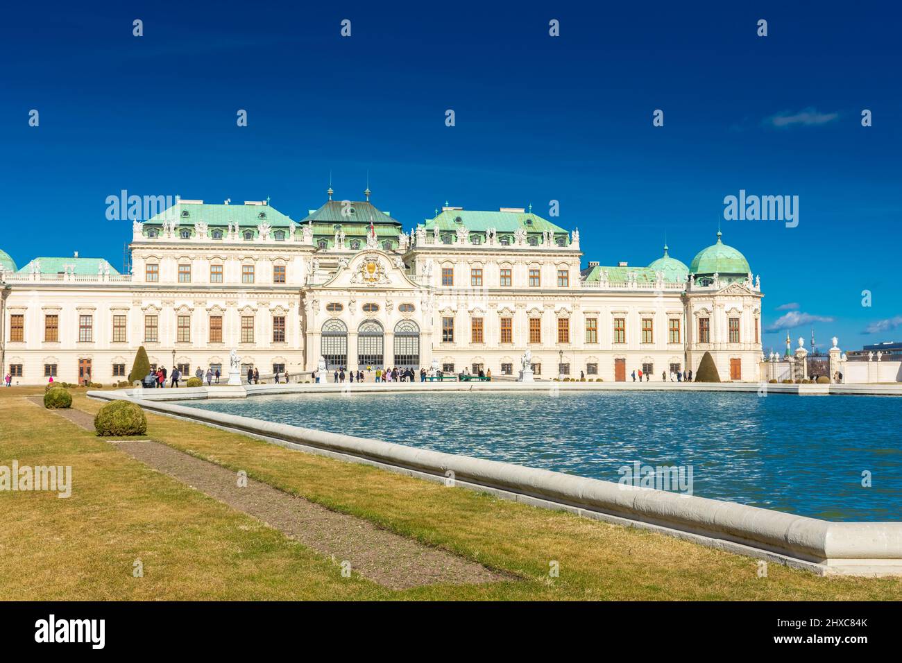 VIENNA, AUSTRIA, 19 FEBRUARY 2022: The upper Belvedere palace Stock ...