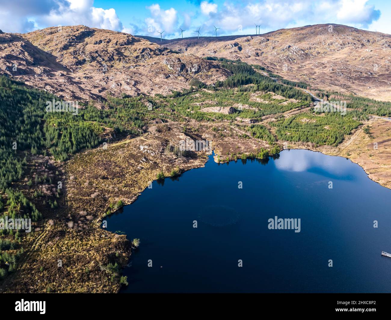Aerial view of Lough Aroshin by Killybegs, County Donegal Ireland Stock Photo Alamy