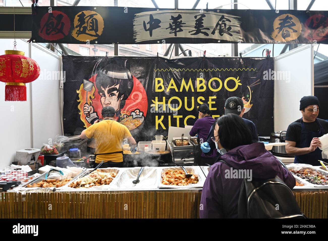 London, UK. 11 March 2022. Bamboo House Kitchen food stall at Ideal Home Show 2022 at Olympia London. Credit: Picture Capital/Alamy Live News Stock Photo