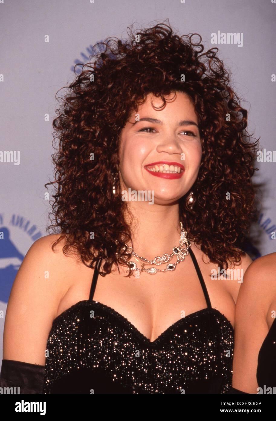 Jeanette Jurado of Expose at the 32nd Grammy Awards on February 21