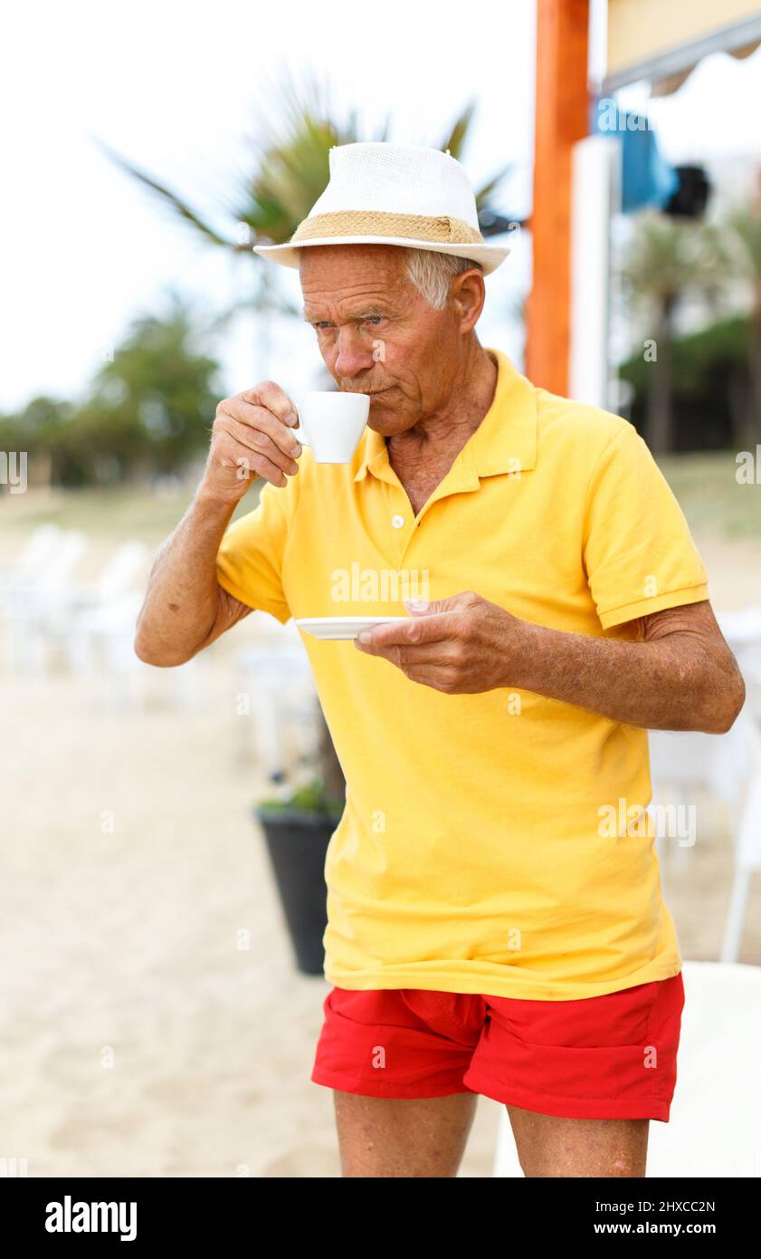 Portrait mature elder man standing hi-res stock photography and images ...