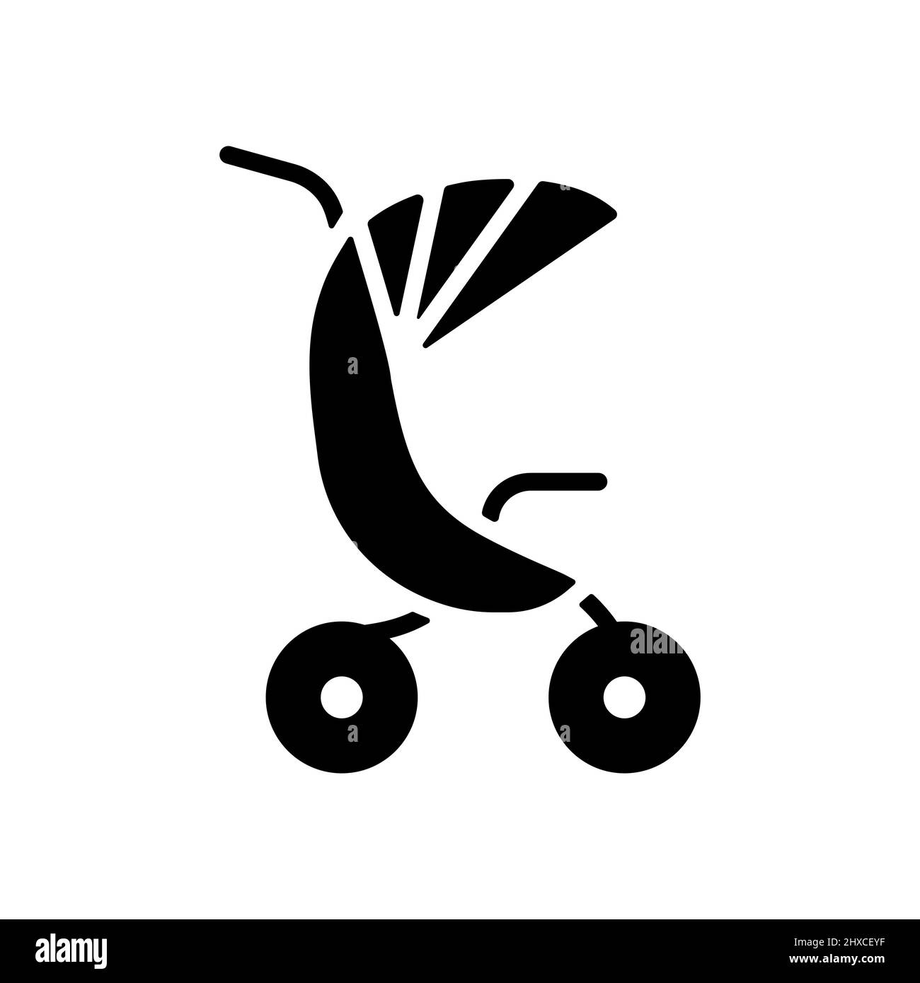 Stroller baby, carriage vector glyph icon. Graph symbol for children ...
