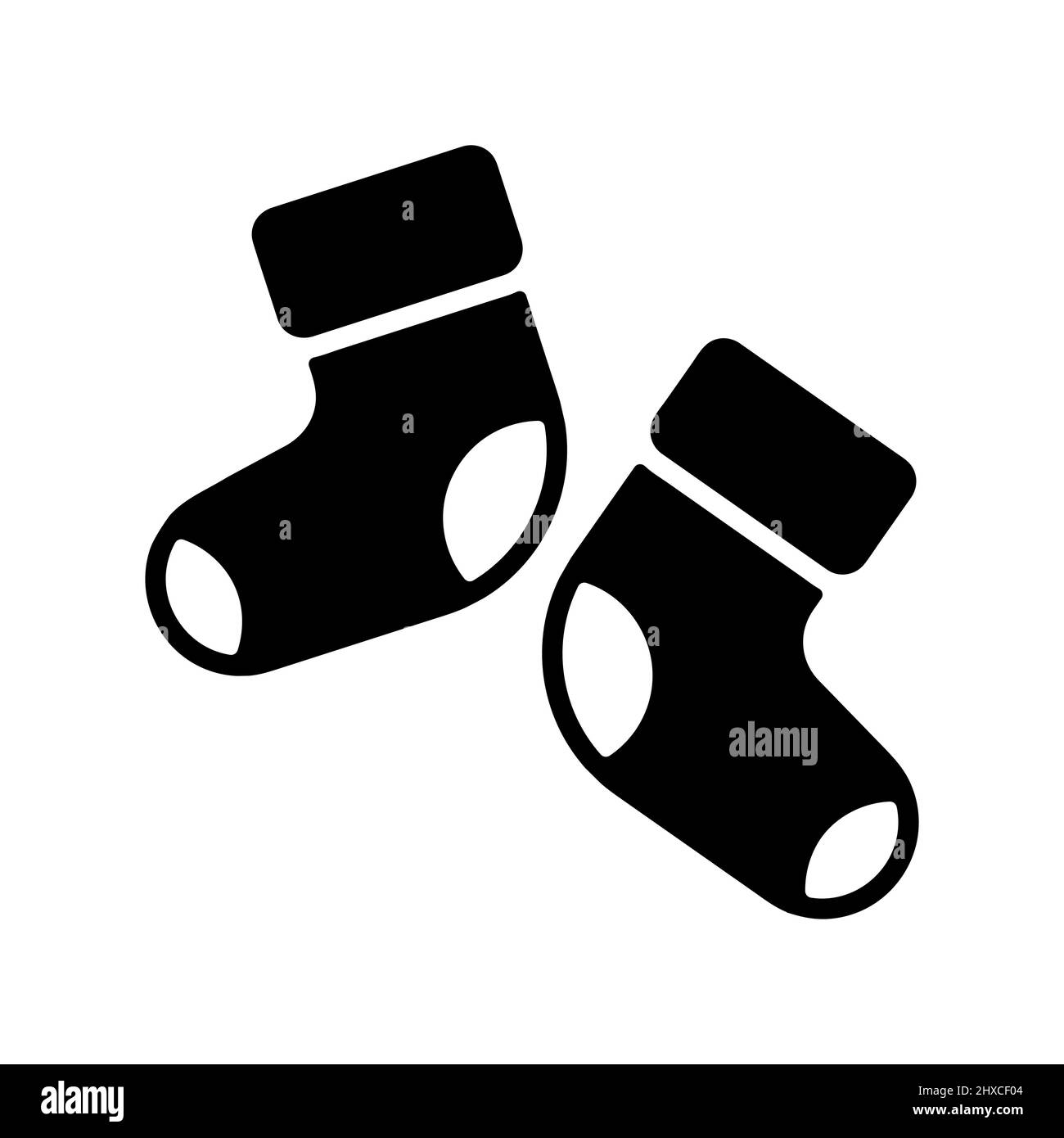 Baby socks bootees vector glyph icon. Graph symbol for children and ...
