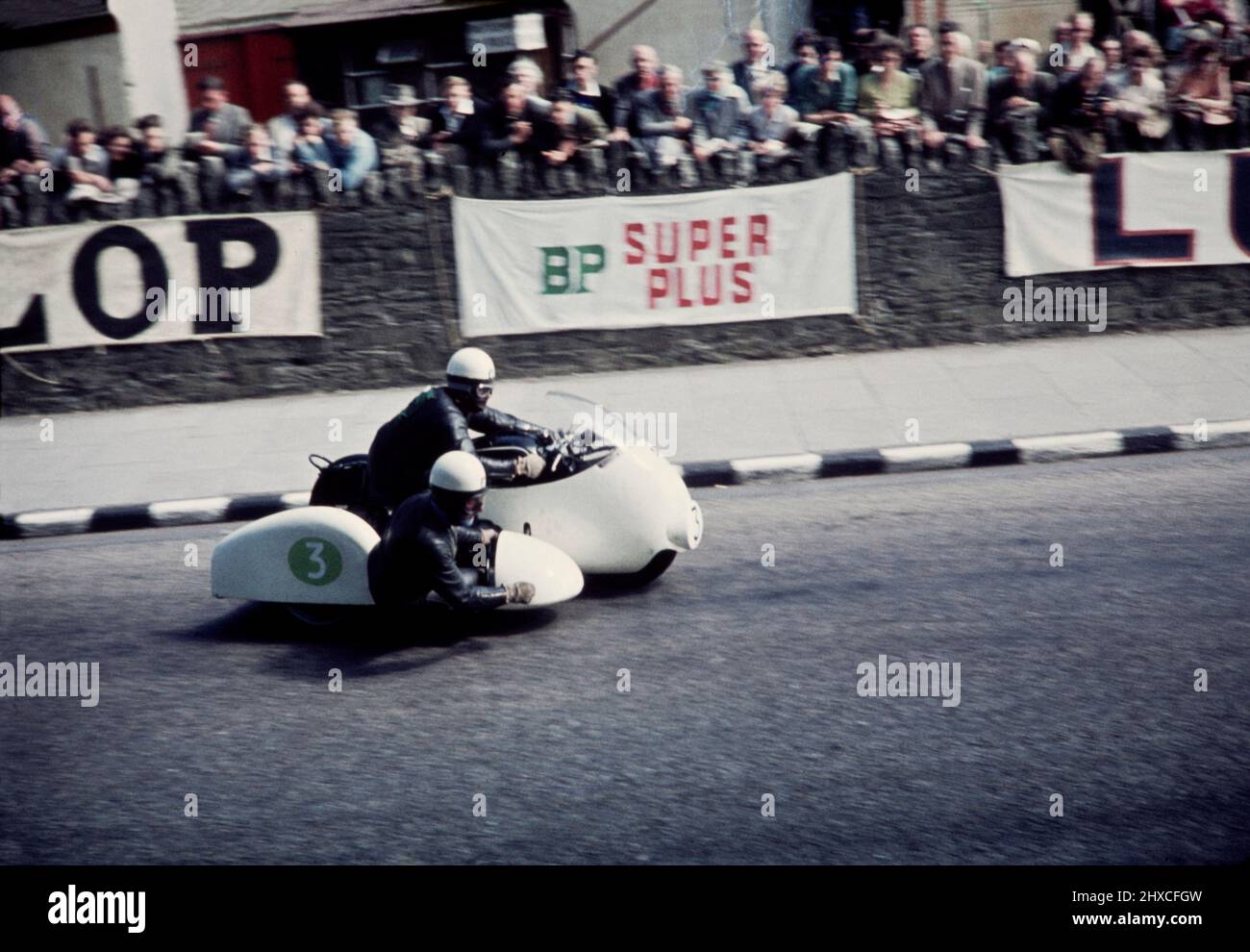 Sidecar Racing Model Motor sidecar-racing circuit and motorcycle racing circa 1960 United ...