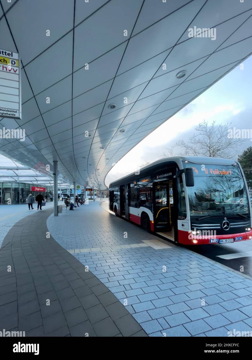 Bus station, Poppenbüttel, Hamburg, Germany, Europe Stock Photo