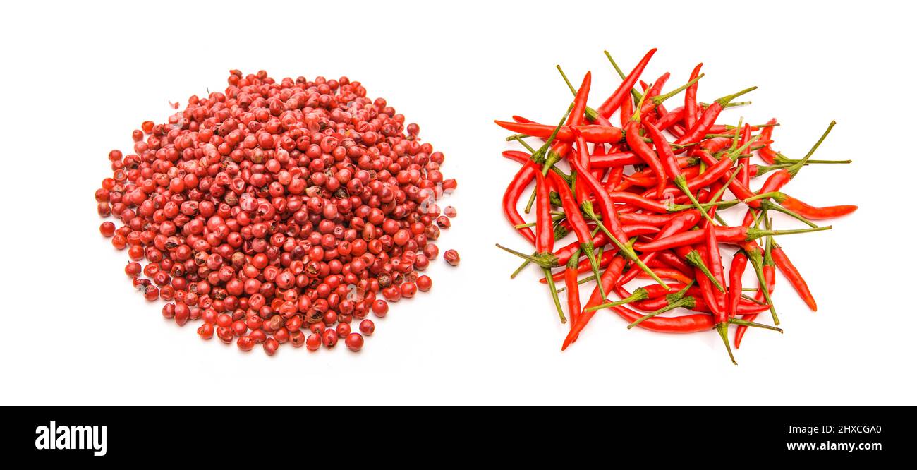 Red pepper and chili peppers Stock Photo