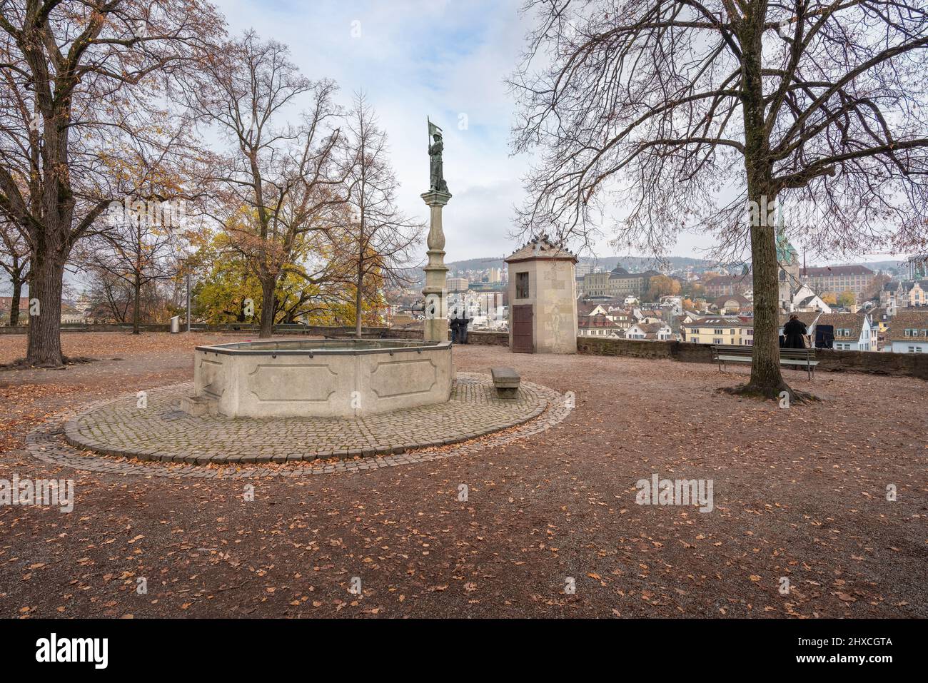Lindenhof Park - Zurich, Switzerland Stock Photo