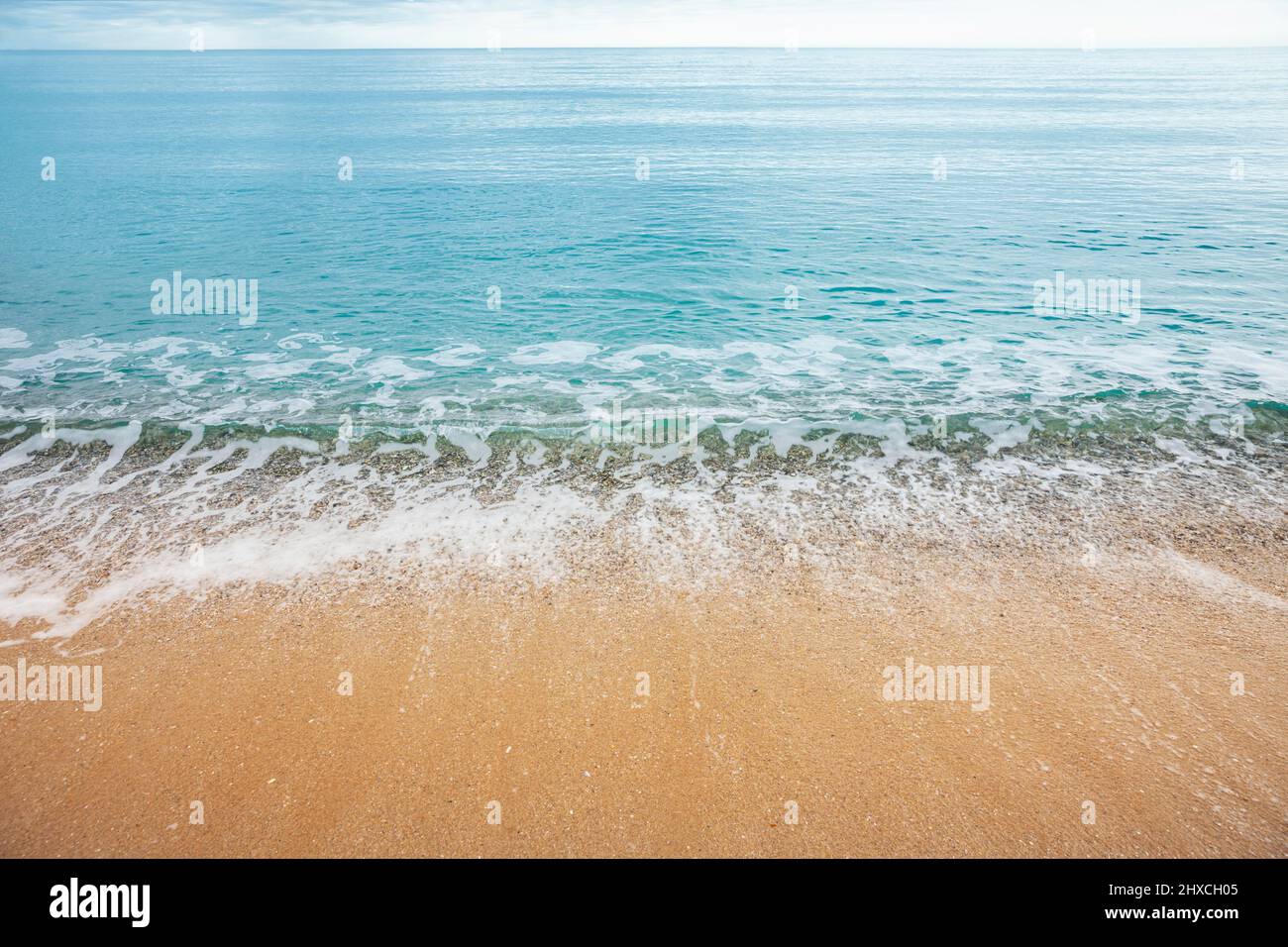 Clear water at gold beach in Bulgaria Stock Photo