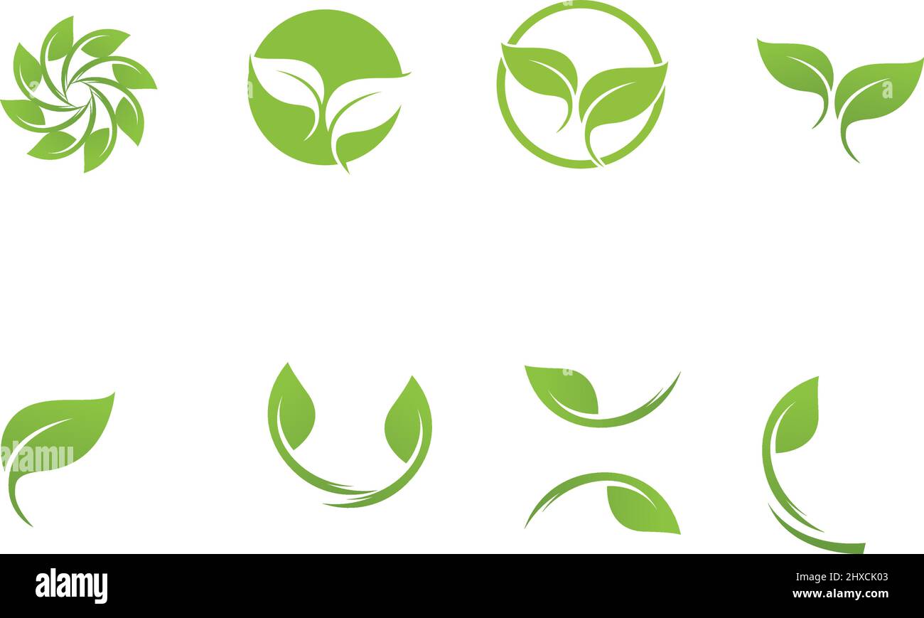 Logos of green Tree leaf ecology nature element vector Stock Vector ...
