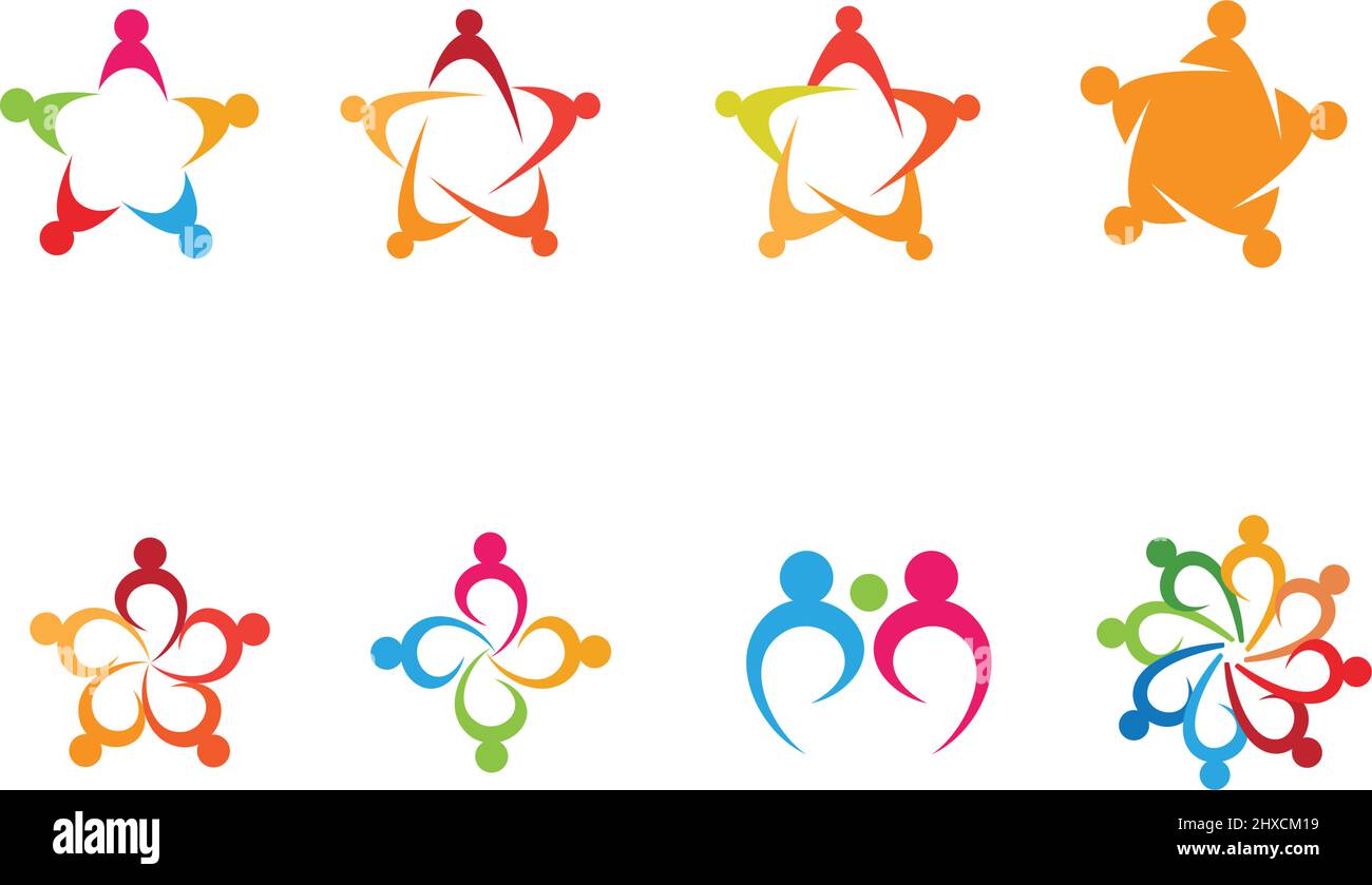 Community group logo, network and social icon vector Stock Vector Image ...