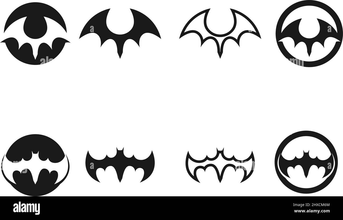 bat vector icon logo template illustration design Stock Vector Image & Art  - Alamy
