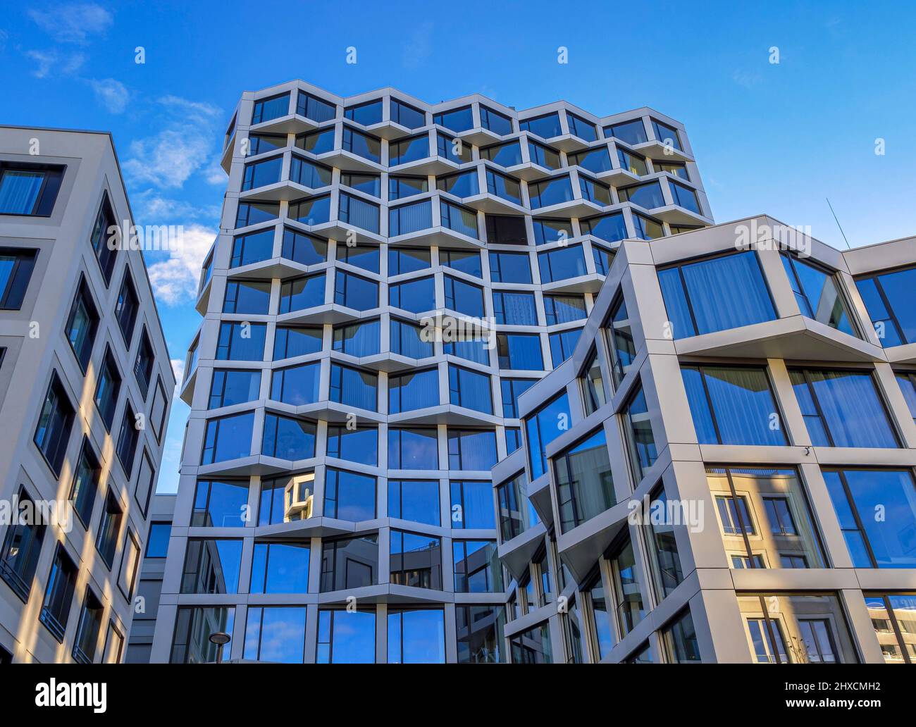 Modern architecture, housing, Munich, Bavaria, Germany, Europe Stock Photo