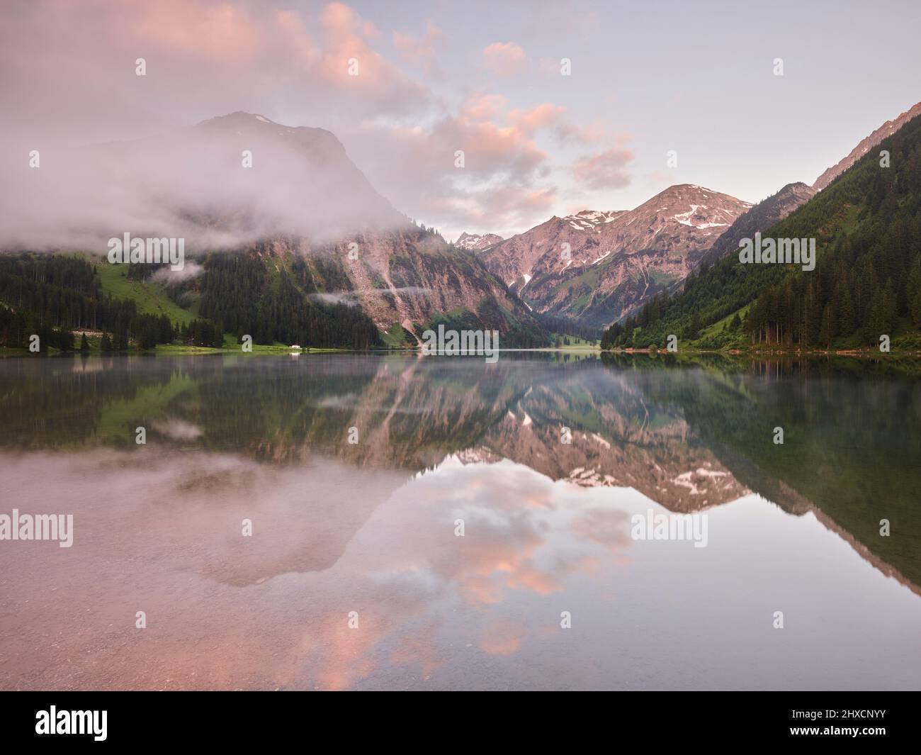 Vilsalpsee, Allgäu Alps, Tyrol, Austria Stock Photo