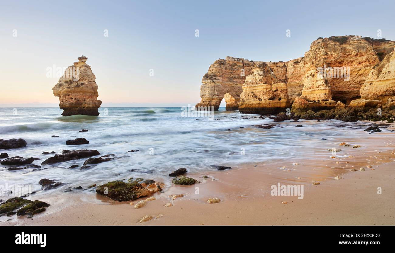 Coast at Praia da Mesquita, Algarve, Stock Photo