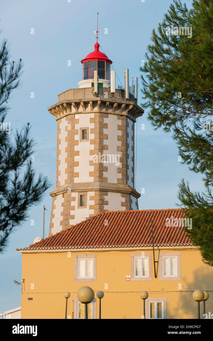 Guia Lighthouse, Cascais, Portugal Stock Photo
