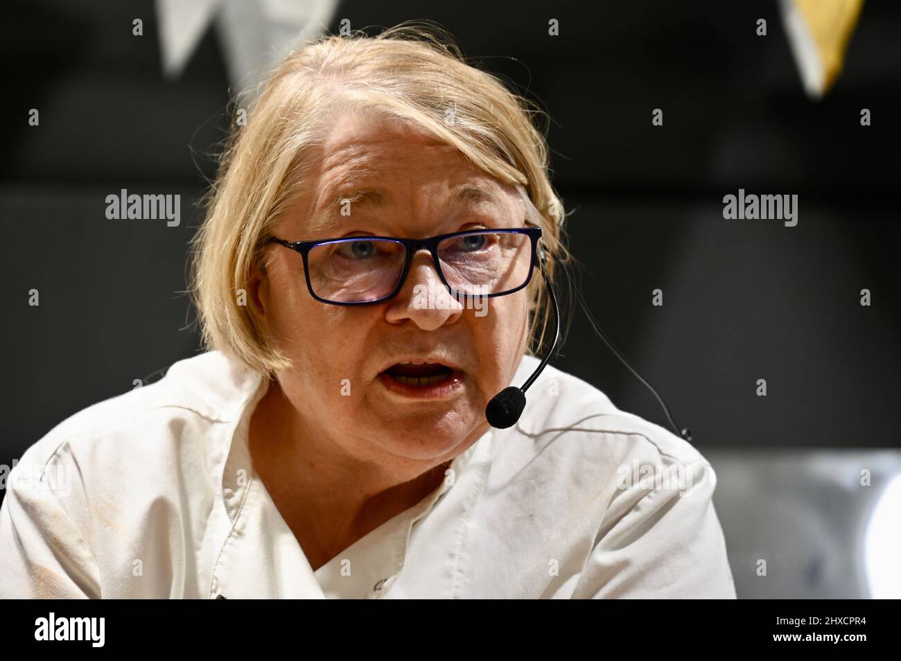 London, UK. 11th Mar 2022.Rosemary Shrager, Cookery Demonstration, Ideal Home Show in partnership with NatWest opened today, Olympia, Kensington. Credit: michael melia/Alamy Live News Stock Photo