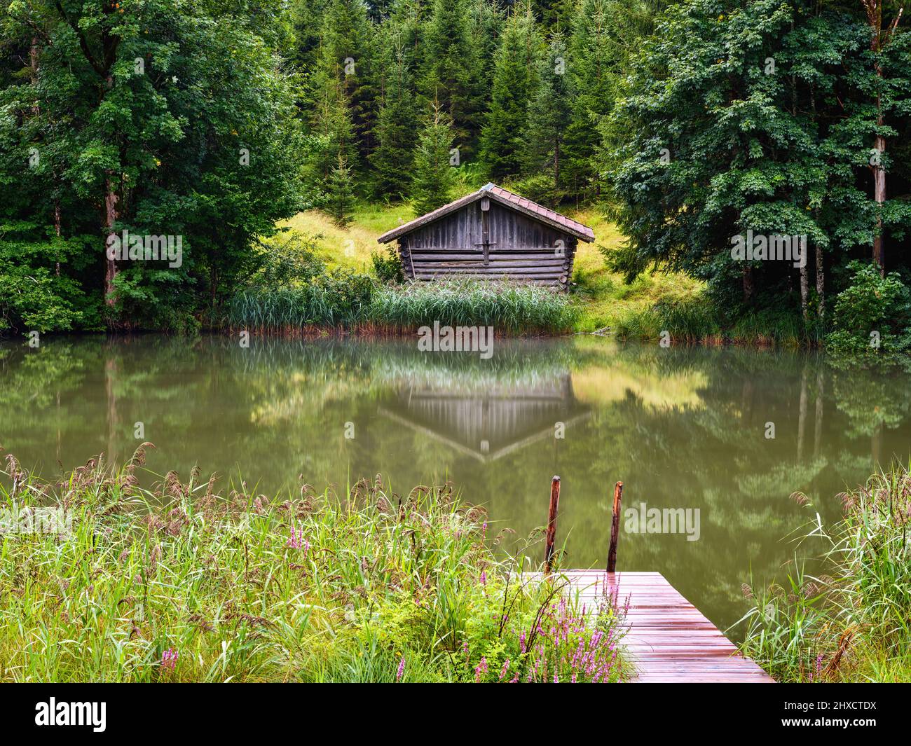 Picture book landscape at Geroldsee Stock Photo