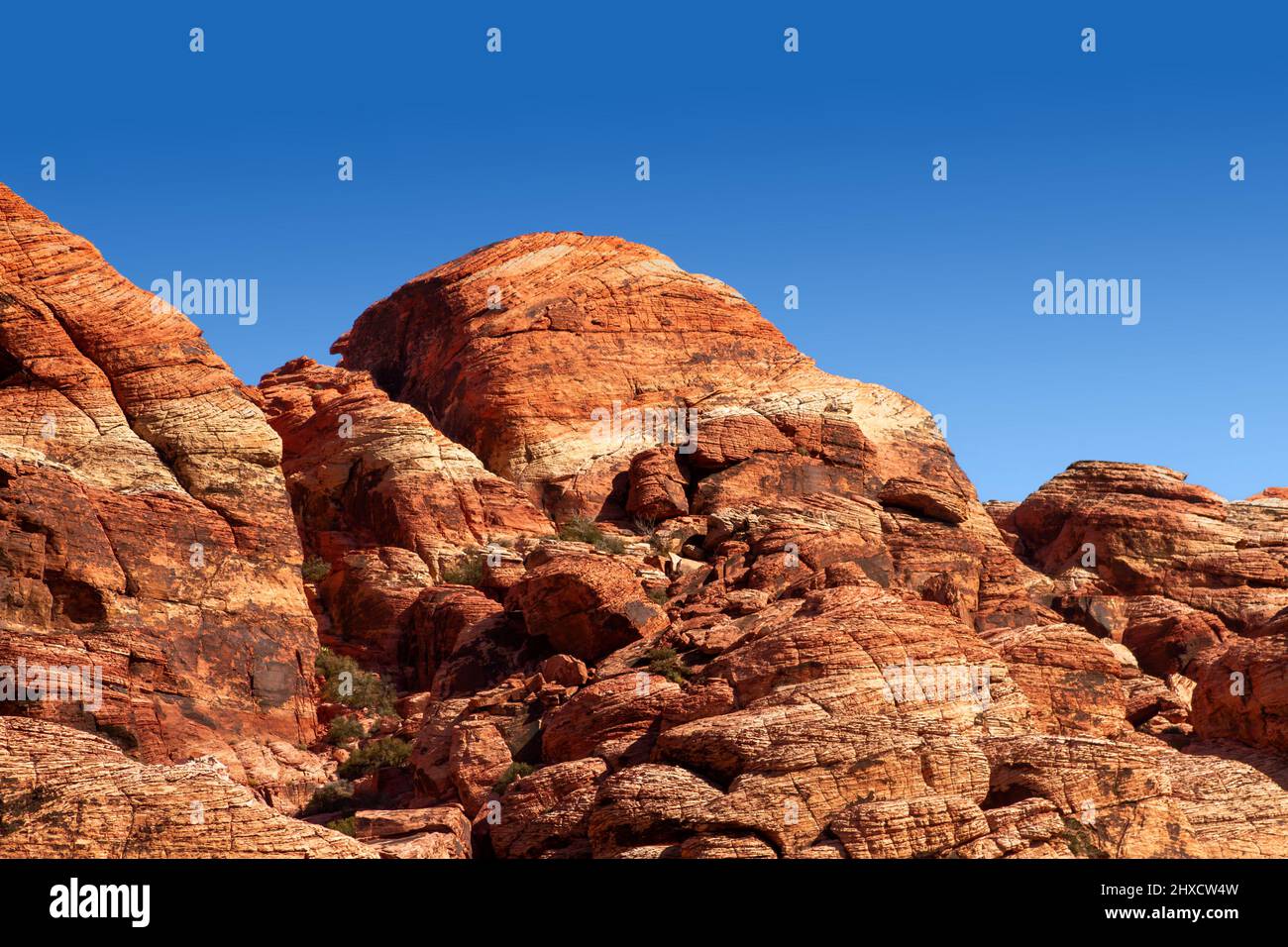 Close view of Rock formation in Red Rock Canyon, Nevada Stock Photo