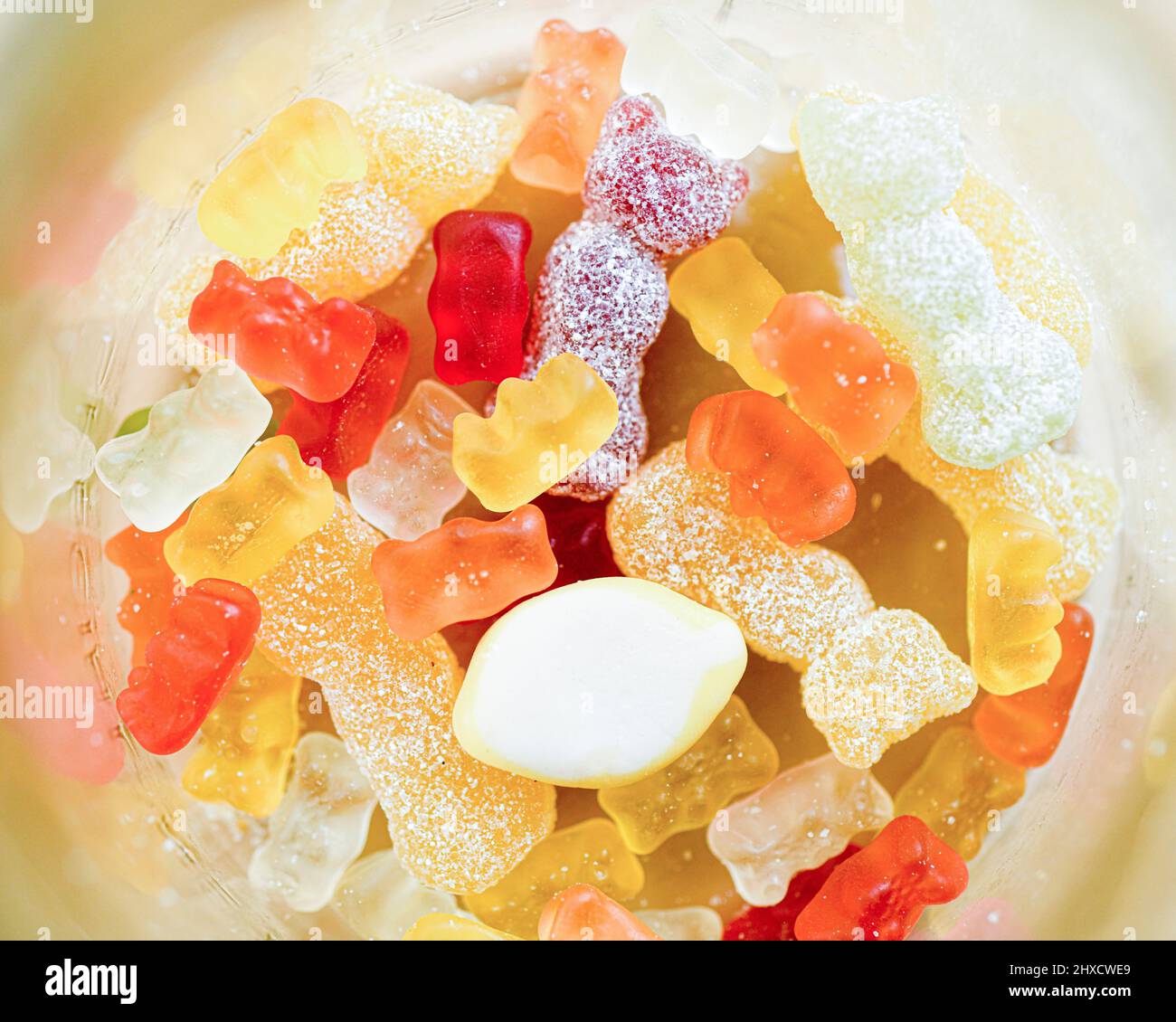 many colorful gummy bears Stock Photo